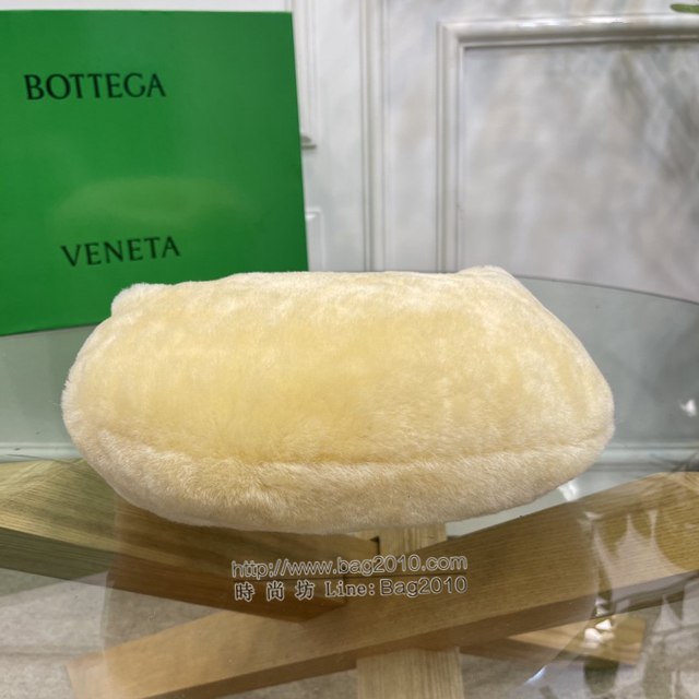 Bottega veneta高端女包 98080天鵝絨 寶緹嘉Jodie經典打結圓形hobo包 BV天鵝絨皮毛新款女包  gxz1388